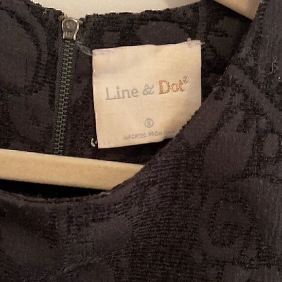 LINE & DOT Printed Black Dress size:S - Picture 6 of 8